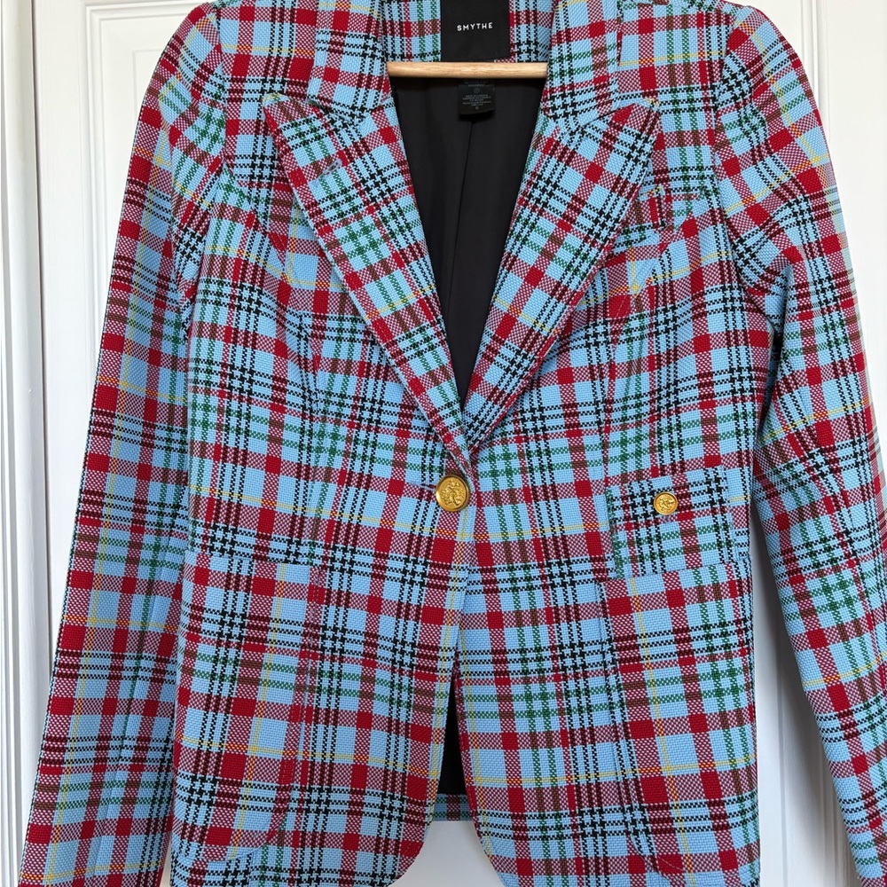 Smythe Multicolor Plaid Blazer